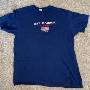 LARGE men’s Maine USA graphic embroidered t shirt